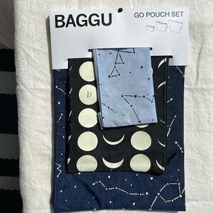 NWT Baggu Go Pouch Set - Night Sky